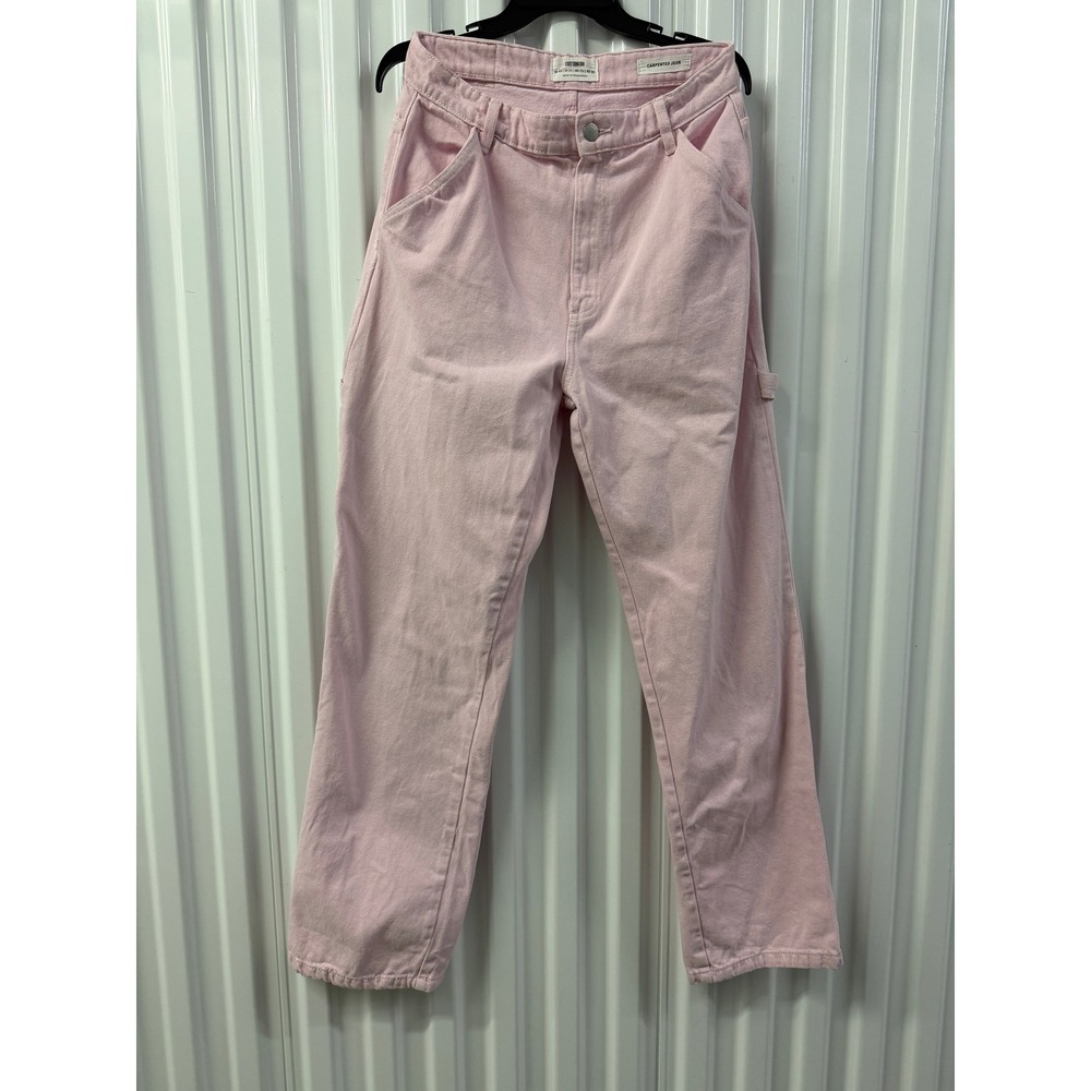 Cotton On Carpenter Jeans Womens 8 Pink Excellent High Rise Utility Workwear